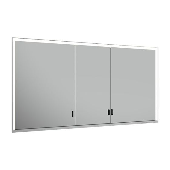 KEUCO Spiegelschrank Royal Lumos 14316, ohne Ablagef., Einbau, silber-eloxiert, 1400x735x165mm