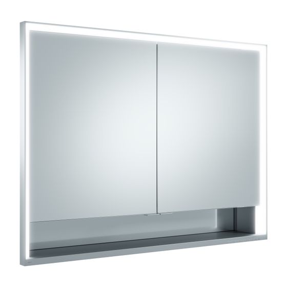 KEUCO Spiegelschrank Royal Lumos 14318, mit Ablagef., Einbau, silber-eloxiert, 1050x735x165mm, DALI