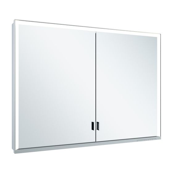 Keuco Royal Lumos Spiegelschrank Wandvorbau 2-türig lange Tür, 1000x735x130mm, Silber eloxiert, 14324172301