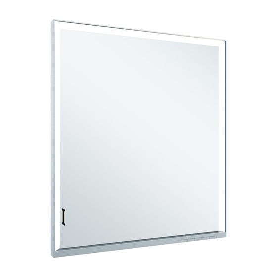 Keuco Royal Lumos Spiegelschrank Wandeinbau 1-türig lange Tür, Anschlag rechts, 650x735x130mm, Silber eloxiert, 14331172101