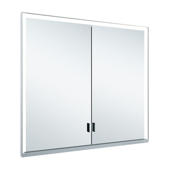 Keuco Royal Lumos Spiegelschrank Wandeinbau 2-türig lange Tür, 800x735x130mm, Silber eloxiert, 14332172301