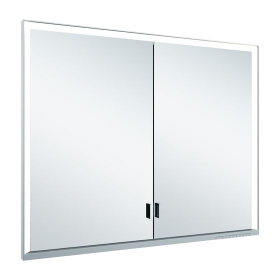Keuco Royal Lumos Spiegelschrank Wandeinbau 2-türig lange Tür, 900x735x130mm, Silber eloxiert, 14333172301