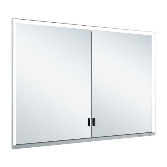 Keuco Royal Lumos Spiegelschrank Wandeinbau 2-türig lange Tür, 1000x735x130mm, Silber eloxiert, 14334172301