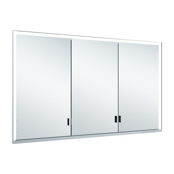 Keuco Royal Lumos Spiegelschrank Wandeinbau 3-türig lange Tür, 1200x735x130mm, Silber eloxiert, 14335172301