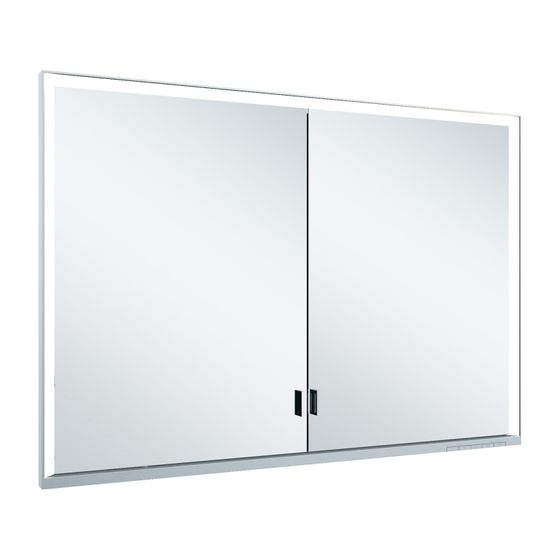 Keuco Royal Lumos Spiegelschrank Wandeinbau 2-türig lange Tür, 1050x735x130mm, Silber eloxiert, 14338172301