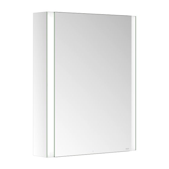 Keuco Somaris Spiegelschrank Wandvorbau 1-türig, Anschlag links, mit 1 Steckdose, 600x710x128mm, Verspiegelt