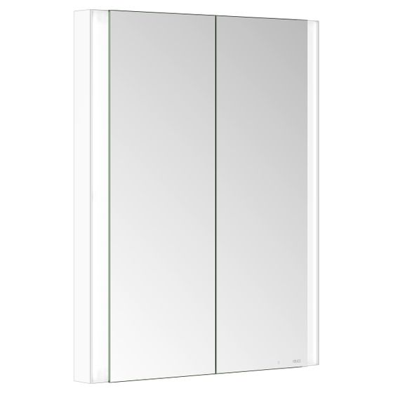 Keuco Somaris Spiegelschrank Wandeinbau 2-türig, mit 1 Steckdose, 600x710x115mm, Weiß matt