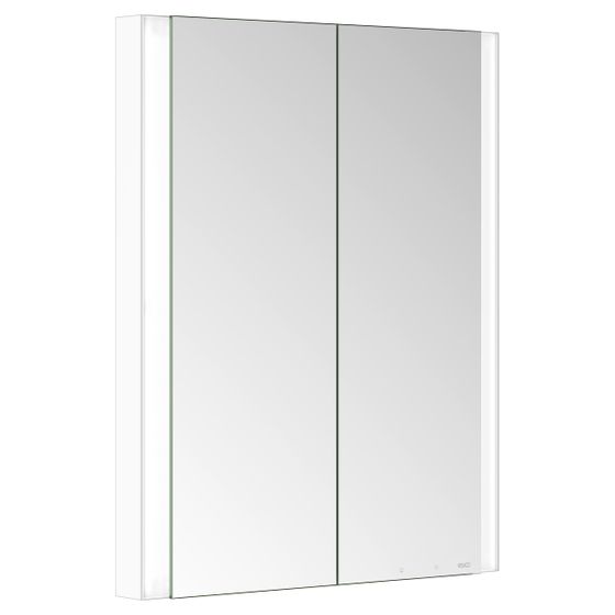 Keuco Somaris Spiegelschrank Wandeinbau 2-türig, mit Spiegelheizung und 1 Steckdose, 600x710x115mm, Weiß matt