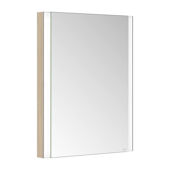 Keuco Somaris Spiegelschrank Wandeinbau 1-türig, Anschlag links, mit 1 Steckdose, 600x710x115mm, Eiche hell Dekor