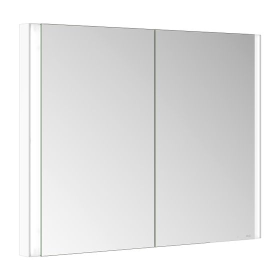 Keuco Somaris Spiegelschrank Wandeinbau 2-türig, mit 1 Steckdose, 1000x710x115mm, Weiß matt