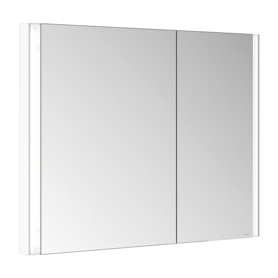 Keuco Somaris Einbau-Spiegelschrank, 2-türig asymmetrisch, 1000x710x115mm, mit Spiegelheizung und 1 Steckdose, Weiß Matt
