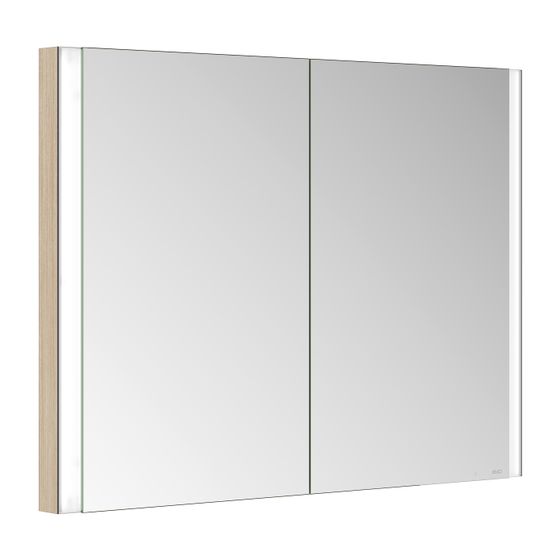 Keuco Somaris Spiegelschrank Wandeinbau 2-türig, mit 1 Steckdose, 1000x710x115mm, Eiche hell Dekor