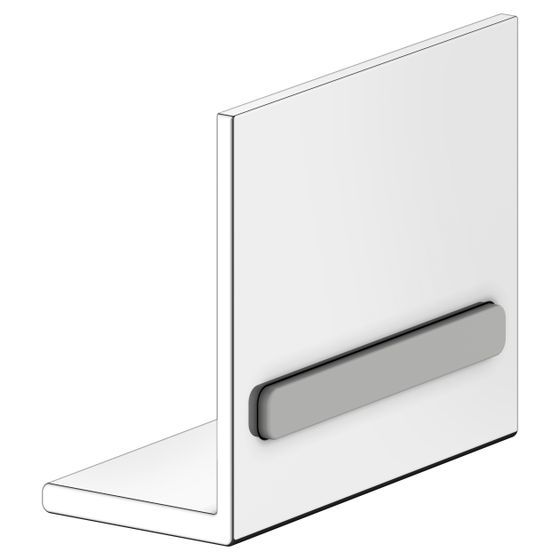 Keuco Somaris Griff, 50x42x23mm, zum Kleben, mit Befestigungsset, Edelstahl-finish, 14590060100