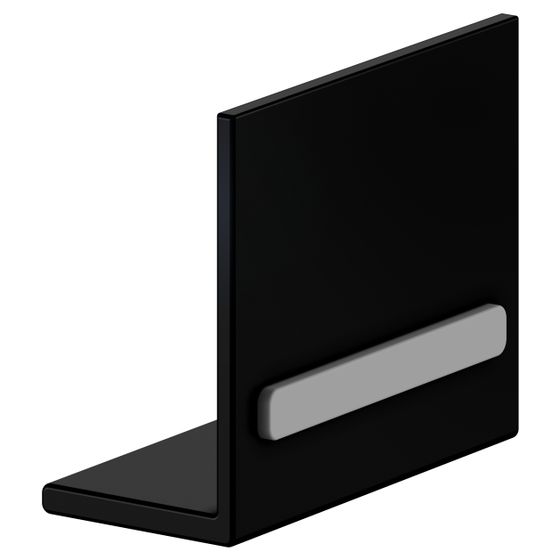 Keuco Somaris Griff, 50x42x23mm, zum Kleben, mit Befestigungsset, Schwarz matt, 14590370100