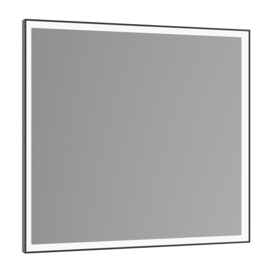 KEUCO Royal Lumos Spiegel 14597, DALI, schwarz-eloxiert, 700 x 650 x 60 mm