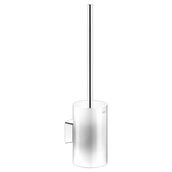 Keuco Aveno Toilettenbürstengarnitur, Echtkristall-Glasgehäuse lackiert, mit Befestigungsset, Verchromt, 14664019000