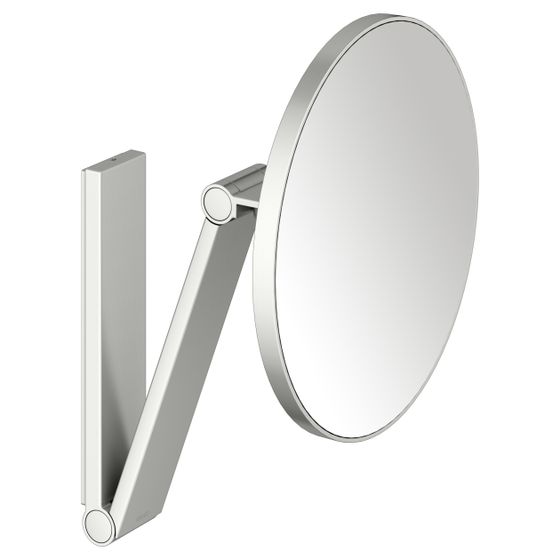 Keuco iLook_move Kosmetikspiegel rund/unbeleuchtet Wandmodell, D 212mm, Vergrößerung x 5, Edelstahl-finish, 17612060000