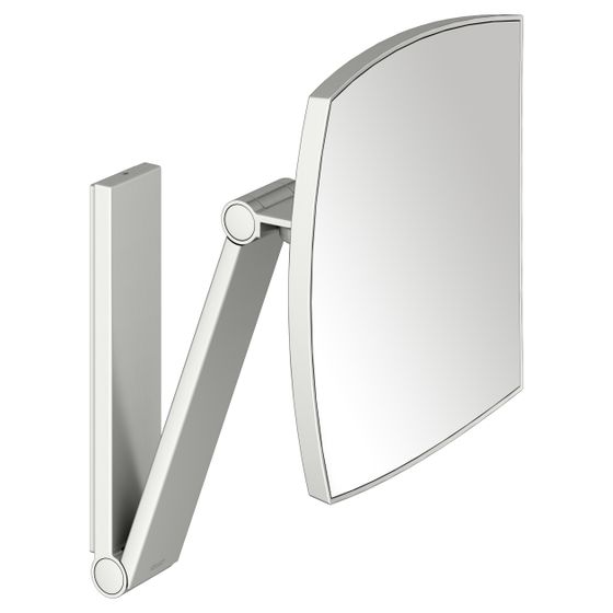 Keuco iLook_move Kosmetikspiegel eckig/unbeleuchtet Wandmodell, 200x200mm, Vergrößerung x 5, Edelstahl-finish, 17613060000