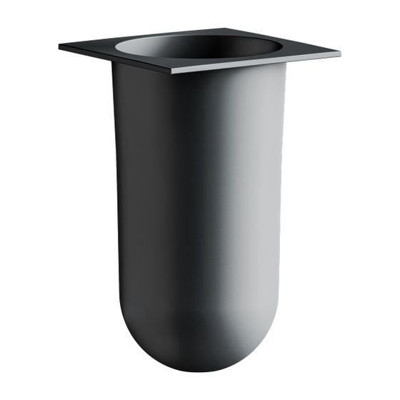 Keuco Edition 90 Kunststoff-Einsatz für Toilettenbürstengarnitur 92,3x92,3x114,2mm, Anthrazit, 19064000101