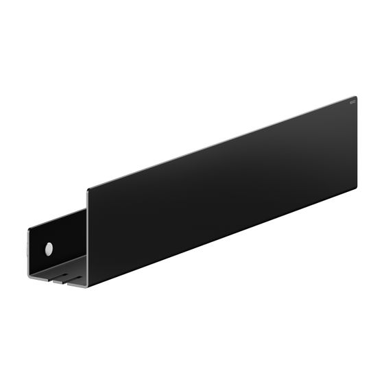 KEUCO Duschablage 24953 auf Maß, 400-600 x 120 x 90 mm, schwarzgrau