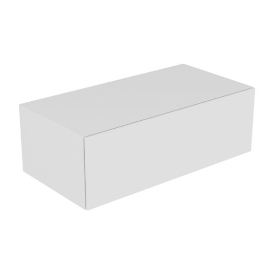 KEUCO Sideboard Edition 11 31324, 1 Auszug, weiß/Glas weiß
