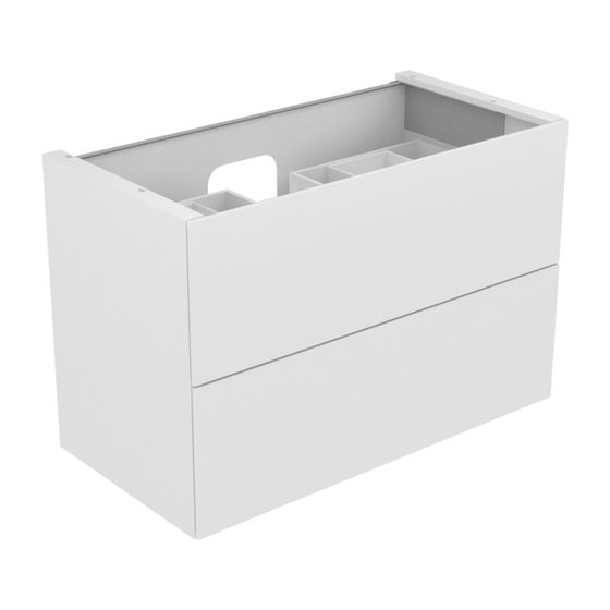 KEUCO Waschtischunterschrank Edition 11 31352, 2 Auszüge, beleuchtet, weiß Hochglanz/weiß Hochglanz