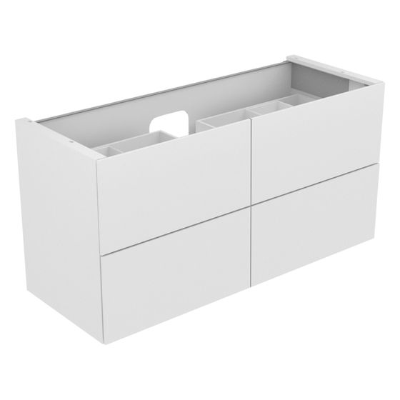 Keuco Edition 11 Waschtischunterschrank, 2x2&nbsp;Frontauszüge, 1400x700x535mm, Cashmere/Glas Cashmere satiniert, 31364280000