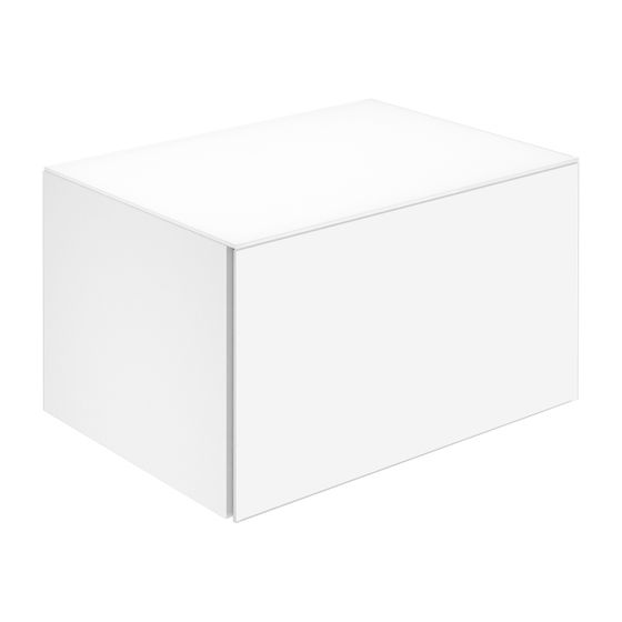 KEUCO Sideboard X-Line 33125, weiß/Glas weiß, 650x400x490mm