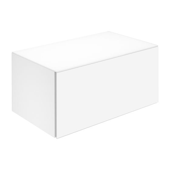 KEUCO Sideboard X-Line 33126, weiß/Glas weiß, 800x400x490mm