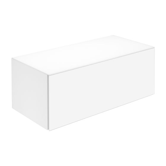 KEUCO Sideboard X-Line 33127, weiß/Glas weiß, 1000x400x490mm