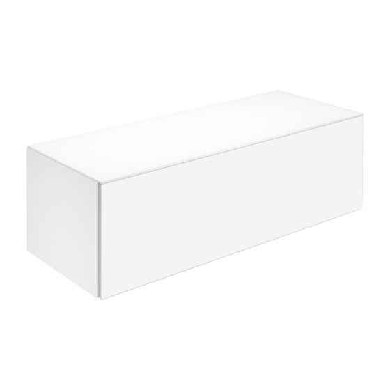 KEUCO Sideboard X-Line 33128, weiß/Glas weiß, 1200x400x490mm