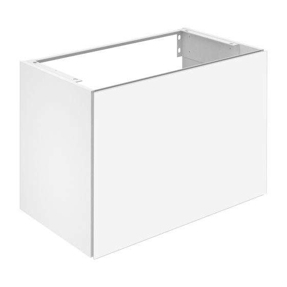 KEUCO Waschtischunterschrank X-Line 33162, 1 Auszug, weiß/Glas weiß, 800x605x490mm