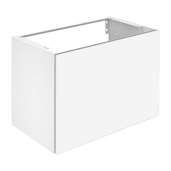 KEUCO Waschtischunterschrank X-Line 33162, 1 Auszug, inox/Glas inox, 800x605x490mm