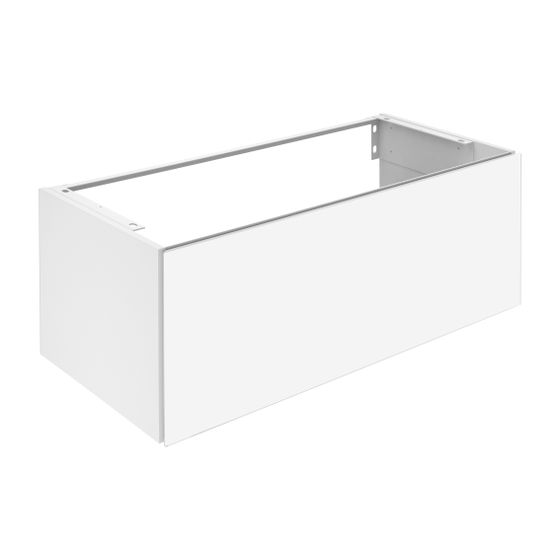 KEUCO Waschtischunterschrank X-Line 33171, 1 Auszug, trüffel/Glas trüffel, 1000x400x490mm