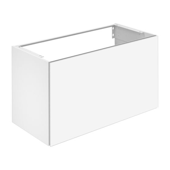 KEUCO Waschtischunterschrank X-Line 33172, 1 Auszug, weiß/Glas weiß, 1000x605x490mm