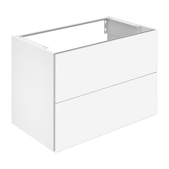 Keuco X-Line Waschtischunterschrank, 800x605x490mm, 2 Frontauszüge, Wandmontage oder bodenstehend, Cashmere, 33163180000