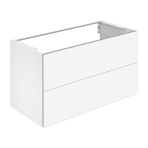 Keuco X-Line Waschtischunterschrank, 1000x605x490mm, 2 Frontauszüge, Wandmontage oder bodenstehend, Weiß, 33173300000