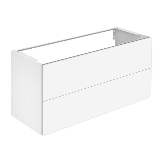 Keuco X-Line Waschtischunterschrank, 1200x605x490mm, 2 Frontauszüge, Wandmontage oder bodenstehend, Weiß, 33183300000