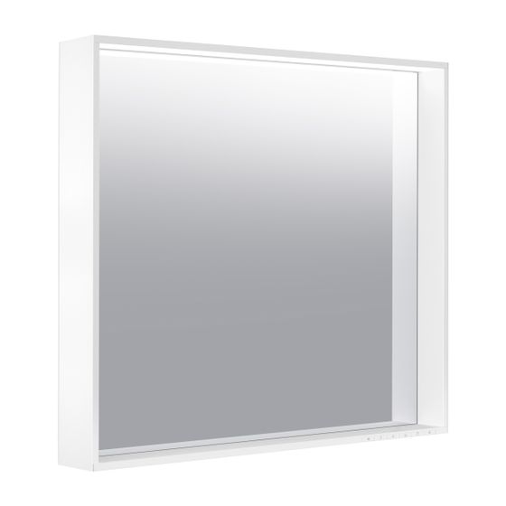 KEUCO Lichtspiegel X-Line 33298, mit Spiegelheizung, anthrazit, 800x700x105mm