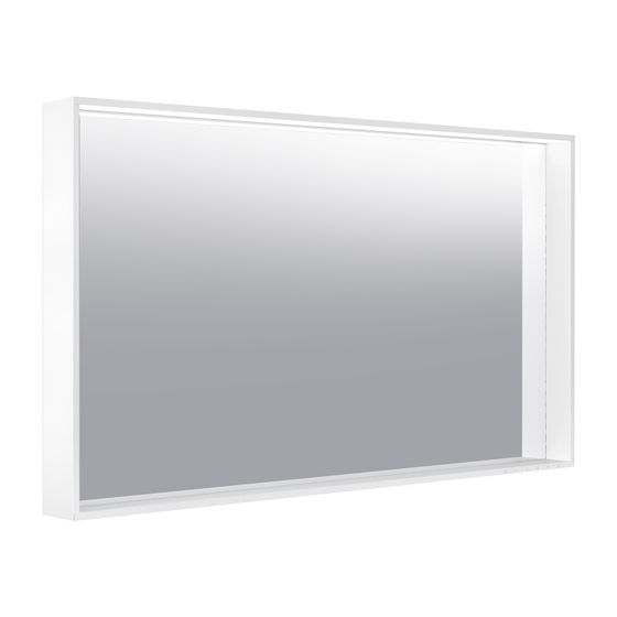 KEUCO Lichtspiegel X-Line 33298, mit Spiegelheizung, cashmere, 1200x700x105mm