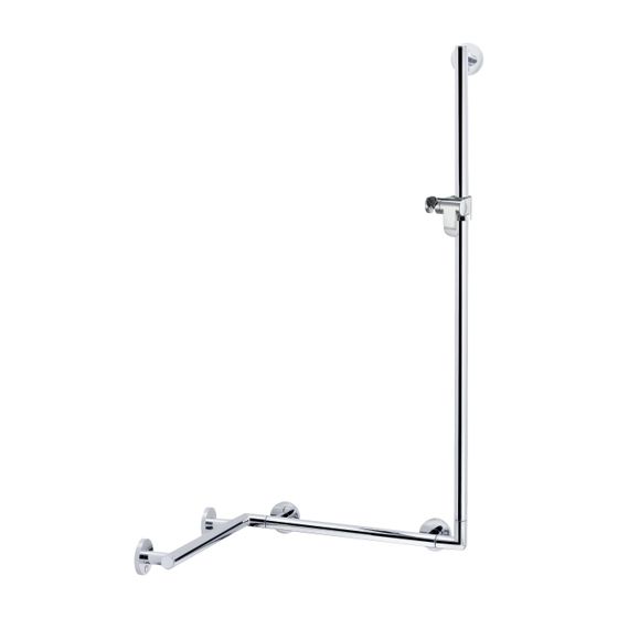 Keuco Plan Care Duschhandlauf mit Brausestange rechts/links, 597/880/1265mm, Verchromt, 34908014611