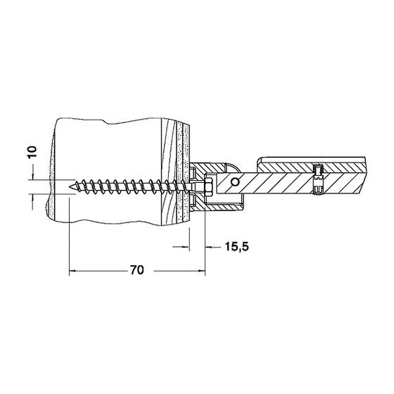 Keuco Plan Care Befestigungsset 6, 2x Sechskant-Holzschraube M10x100 Edelstahl, 34992000200
