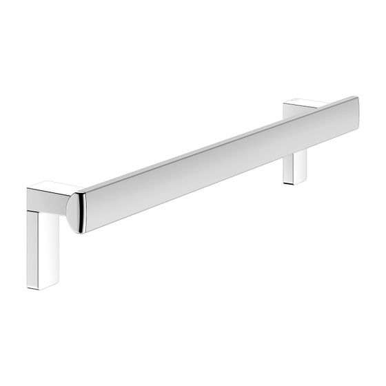 Keuco Axess Haltegriff 600mm, waagerechte Montage, mit 2x Befestigungsset 1, Silber eloxiert, 35001170600