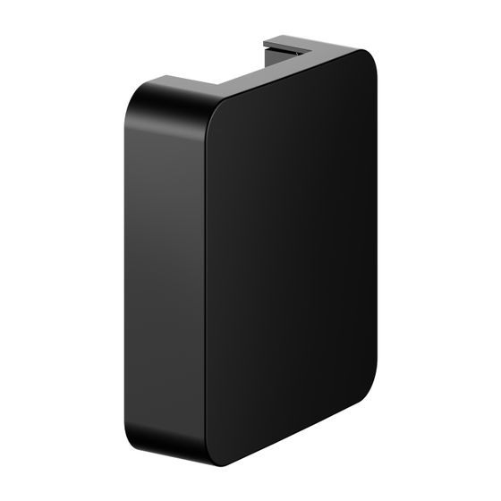 Keuco Axess Adapterplatte für Stützklappgriff 35003, Schwarz matt, 35004370000