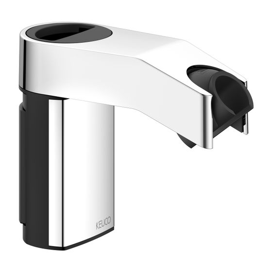 Keuco Axess Brausehalter für Schläuche mit konischer Mutter, höhenverstellbar, Verchromt, 35010010100