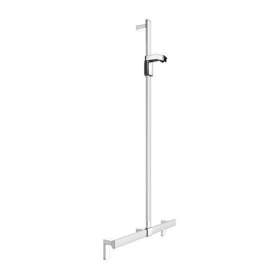 Keuco Axess Duschhandlauf mit Brausestange, 700/1301mm, mit 2x Befestigungsset 1, Silber eloxiert, 35014177013