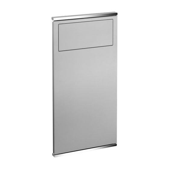 Keuco Plan Integral Modul-Waschtisch 1, UP-Abfallbehälter 15L, Anschlag rechts, Stahlblech verzinkt, Verchromt/Aluminium-finish