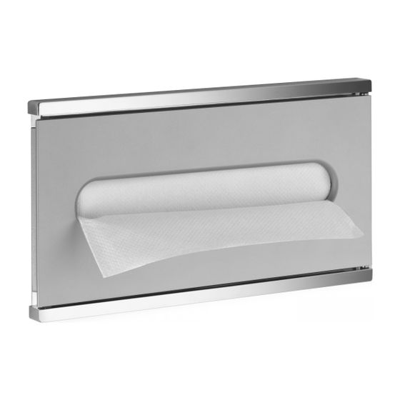 Keuco Plan Integral Modul Waschtisch 4 Papiertuchspender z-Faltung, Anschlag links, Einbautiefe 125mm, Verchromt/Alu Silber