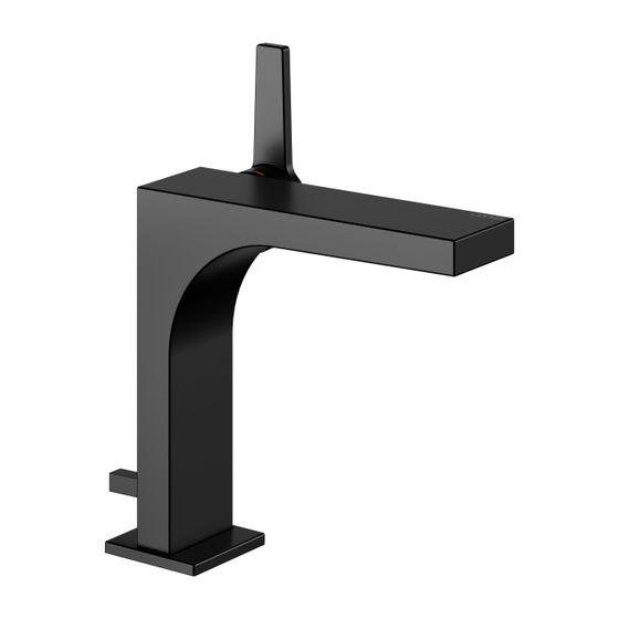 Keuco Edition 11 Einhebel-Waschtischmischer 150, 1-Loch, mit Zugstangen-Ablaufgarnitur, Ausladung 136mm, Schwarz matt