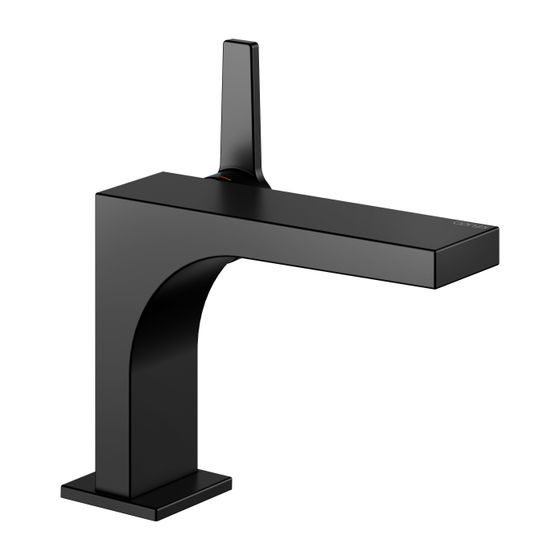 Keuco Edition 11 Einhebel-Waschtischmischer 110, 1-Loch, ohne Ablaufgarnitur, Ausladung 136mm, Schwarz matt, 51104370100
